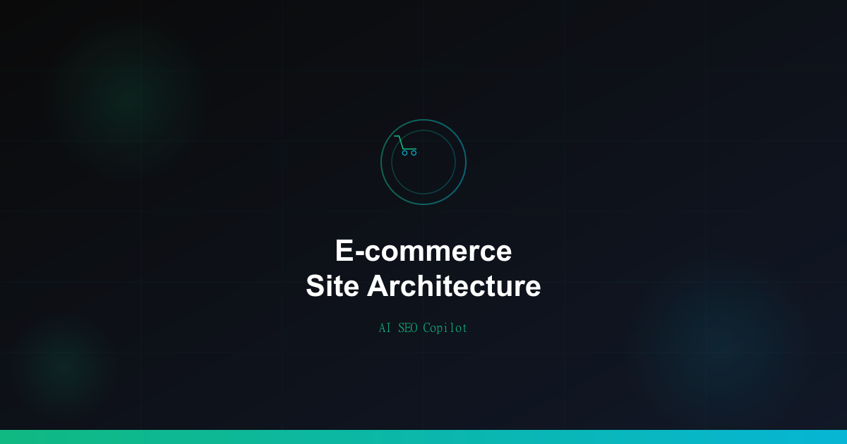 E-commerce site architecture diagram showing category filter and product page structure for SEO