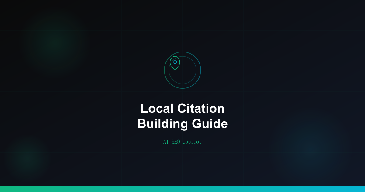 Local citation building framework showing tiered directory approach for NAP consistency
